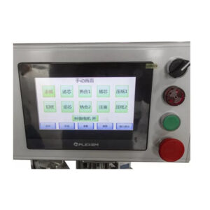 Detalle da máquina de envasado de hisopos de algodón con alcohol KEFAI - Operación da interface