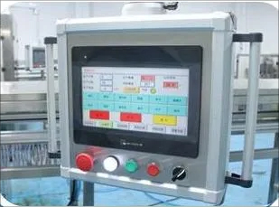 Detalle da máquina de envasado de bolsas de pico - sistema de control PLC